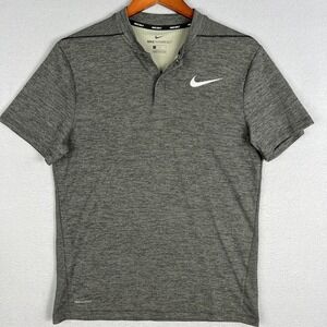 Nike‎ AeroReact Blade Collar Henley Shirt Mens M Golf Performance Tiger Woods
